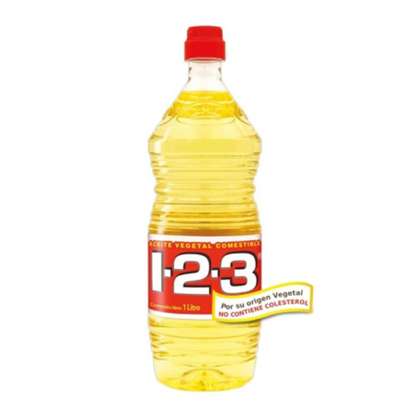 Aceite 123 Aceite Vegetal 12 botellas/1 Litro