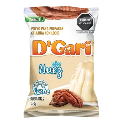 D´Gari gelatina Nuez-Pecan, leche