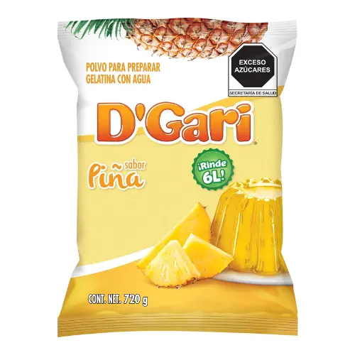 D´Gari gelatina Piña/Pineapple, agua