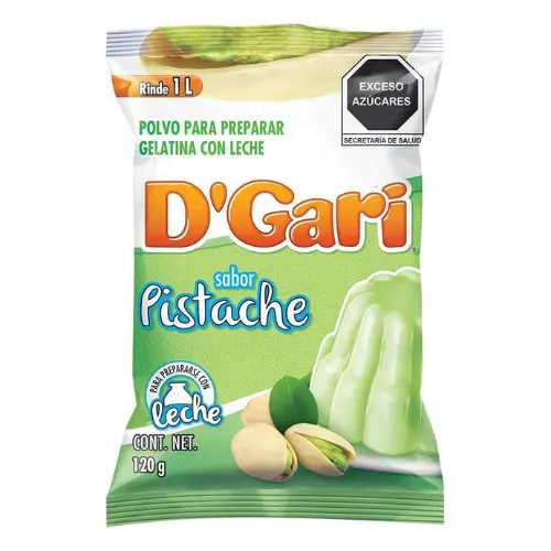 D´Gari gelatina Pistache-Pistachio, leche