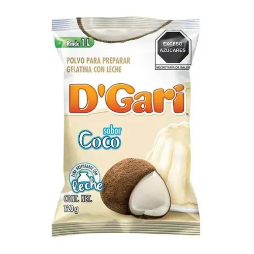 D´Gari gelatina coco-coconout, leche