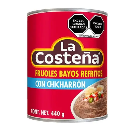 La Costeña Frijol Bayo Refrito con Chicharrón